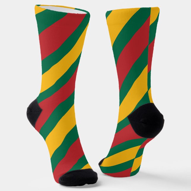 Chaussette Drapeau et armoiries de la Lituanie (Angulaire)