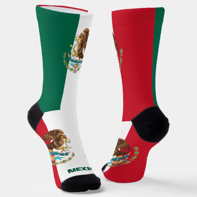 Chaussette Drapeau mexicain Patriotique, Mexique durable Prem (Angulaire)
