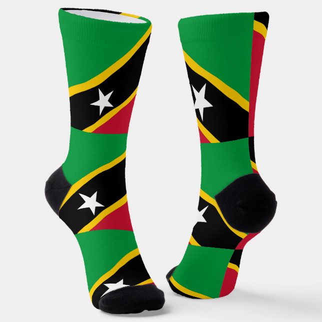 Chaussette Drapeau Saint-Kitts-et-Nevis (Angulaire)