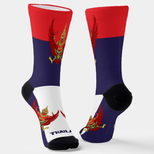 Chaussette Drapeau thaïlandais Patriotique, durable Thaïlande (Angulaire)