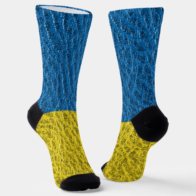 Chaussette Drapeau ukrainien en cuir (Angulaire)