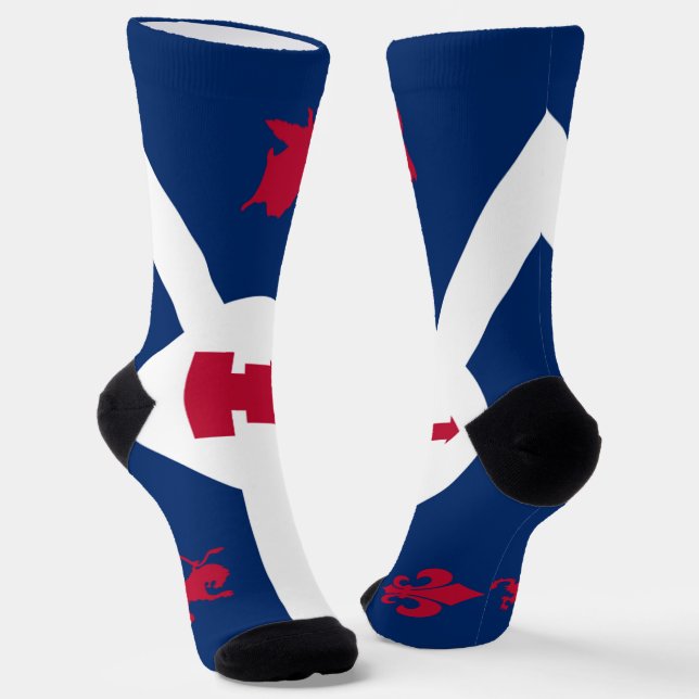 Chaussette Drapeau urbain de Fort Wayne (Indiana) (Angulaire)