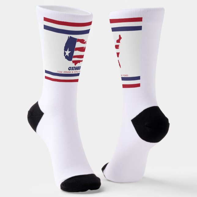 Chaussette Drapeau urbain d'Oxnard (Californie) (Angulaire)