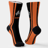 Drapeaux de voiture Orange Striped Racing - Person