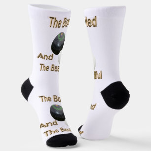 Chaussette Drôle Bowls de pelouse Belle, Chaussettes d'équipa