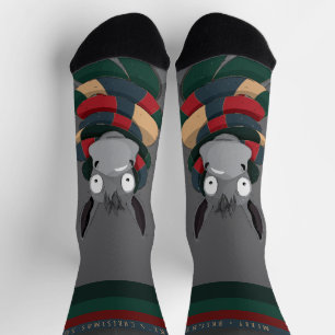 Chaussette Drôle Chic Festif Élégant Amusant Hiver Âne Gris