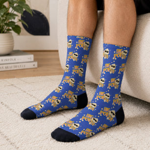 Chaussette Drôle de gros papa pop-corn papa et grand-père