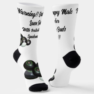 Chaussette Drôle Grumpy Homme Pelouse Bowler, Chaussettes d'é