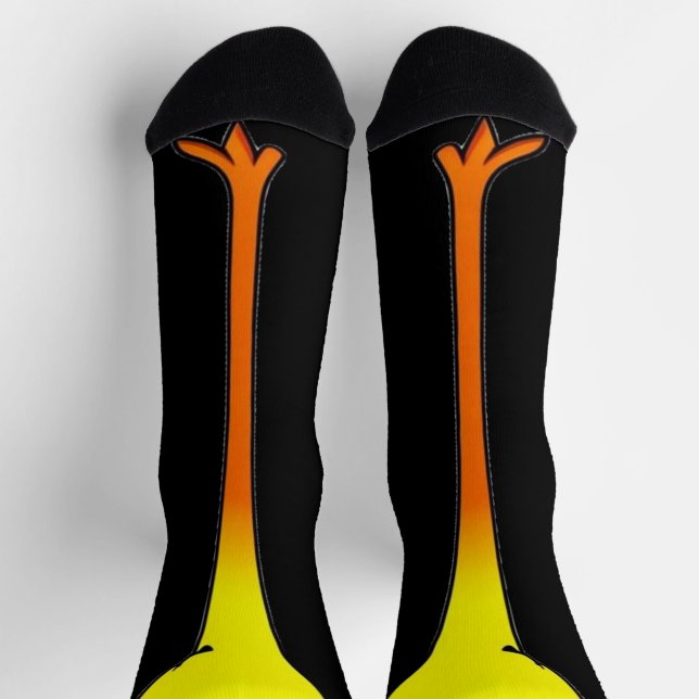 Chaussette Drôle jambe de poulet Pieds Chaussettes Genou Anim (Haut)