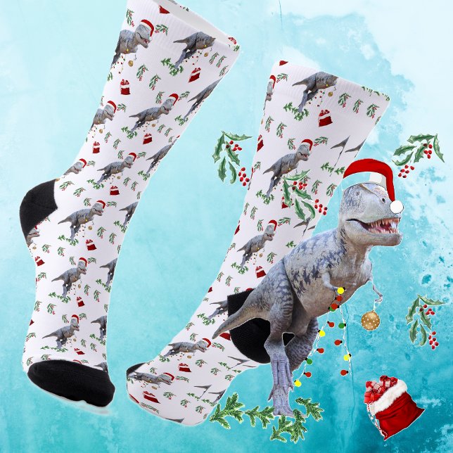 Chaussette Drôle Noël Dinosaur (Créateur téléchargé)