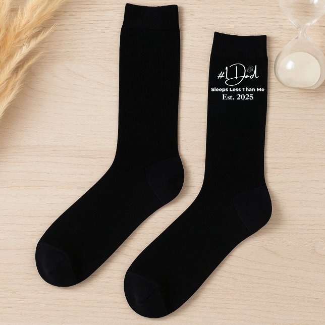 Chaussette Drôle Nouveau Papa Dort Moins Que Moi (Créateur téléchargé)