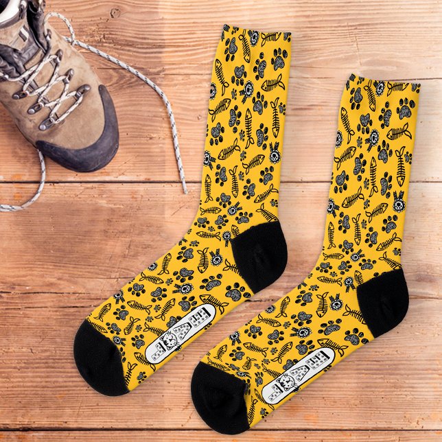 Chaussette Drôle Orange Cute Kawaii Amoureux de les chats (Créateur téléchargé)