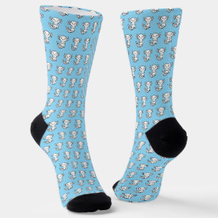 Chaussette Drôle petite équipe de Axolotl personnalisable ble