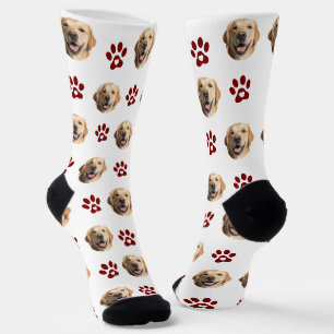 Chaussette Drôle photo de chien personnalisé avec Motif de mâ
