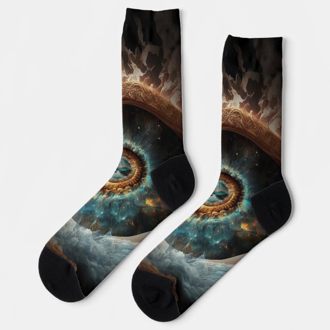 Chaussette Dubman fait du design : L'Œil de Dieu, Rivière d'E (Gauche)
