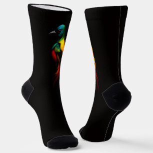 Chaussette durable pour femme Black 4 Luxe arc-en-