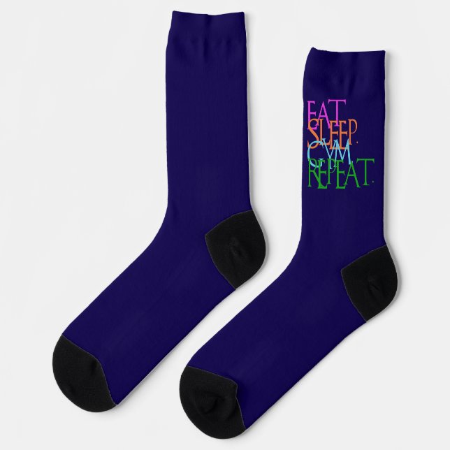 Chaussette Eat. Sleep. Gym. Repeat. womens exercise (Gauche)