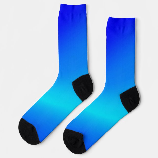 Chaussette Eau claire bleu cuivre pastel abstrait (Gauche)