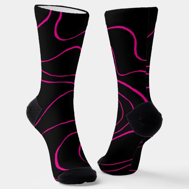 Chaussette Ebb et flux 2 - Oreiller Magenta et Black Thlow (Angulaire)