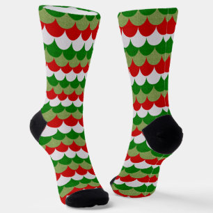 Chaussette Écaille de Sirène de Noël Paillettes Motif de Fête