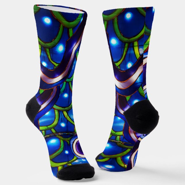 Chaussette Écailles bleues lumineuses  (Angulaire)