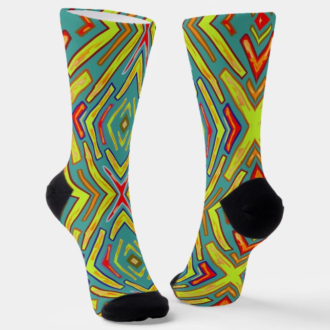 Chaussette Éclair  Flash Fun Jaune Vert  (Angulaire)