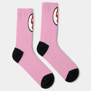 Chaussette Éclair rose rouge de super-héros Halloween
