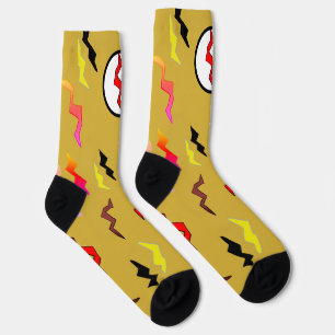 Chaussette Éclair rouge or Halloween