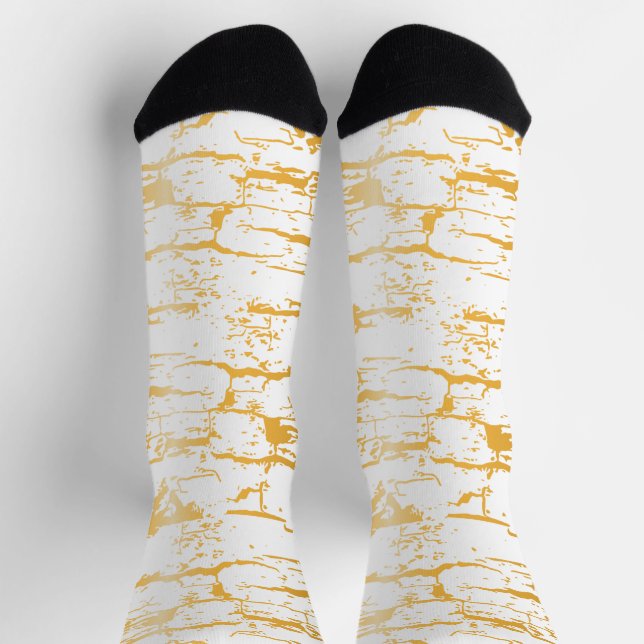 Chaussette Écorce d'arbre dorée fissurée (Haut)