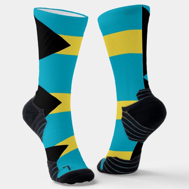 Chaussette Écran d'athlétisme avec drapeau des Bahamas (Angulaire)