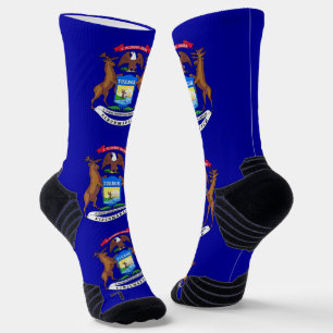 Chaussette Écran d'athlétisme avec drapeau du Michigan