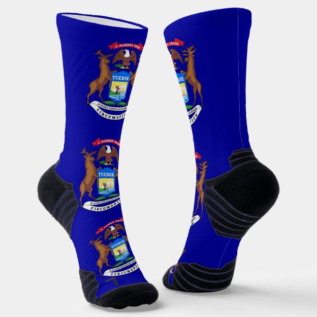 Chaussette Écran d'athlétisme avec drapeau du Michigan (Angulaire)