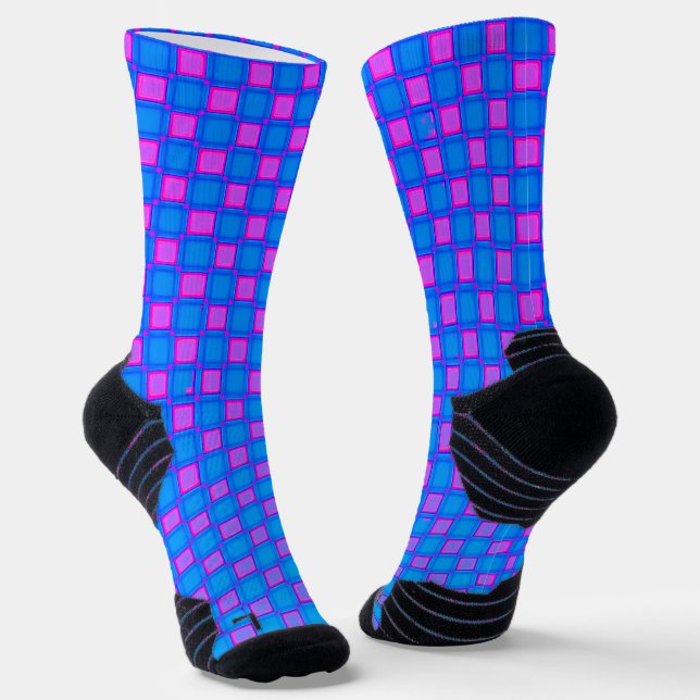 Chaussette Écran d'athlétisme Sock Bleu clair violet Design (Angulaire)