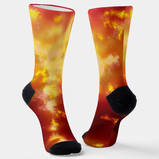 Chaussette Écran d'équipage durable de la flamme du ciel de n (Angulaire)