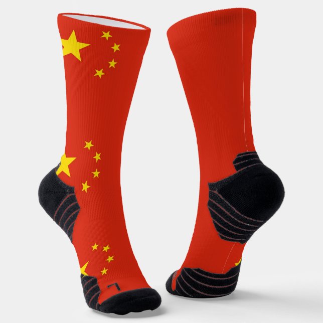 Chaussette Écran sportif avec drapeau de Chine (Angulaire)