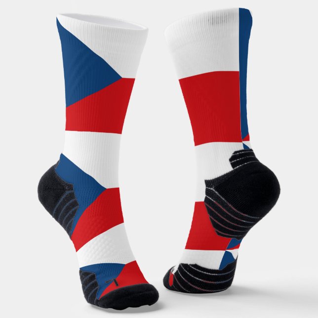 Chaussette Écran sportif avec drapeau de Czechia (Angulaire)