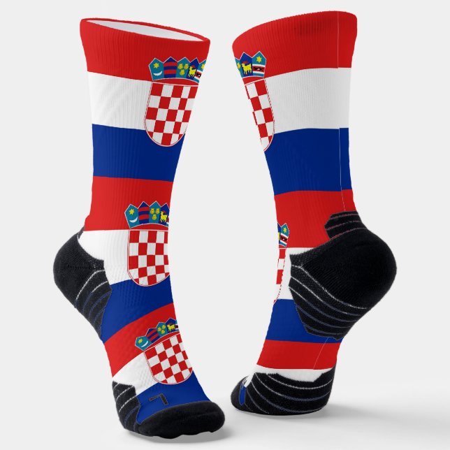 Chaussette Écran sportif avec drapeau de la Croatie (Angulaire)