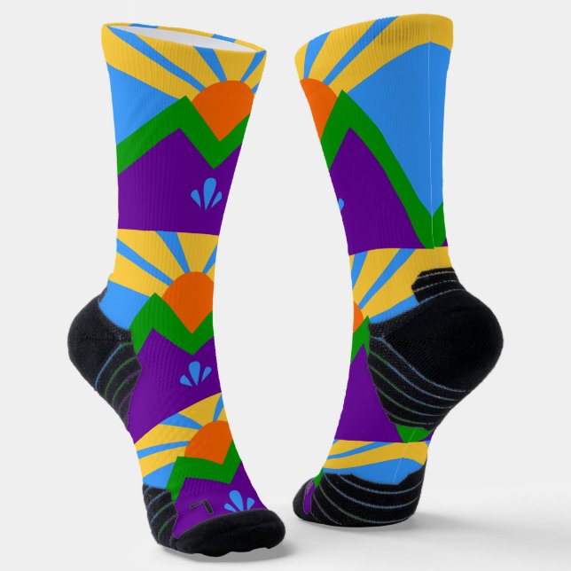 Chaussette Écran sportif avec drapeau de Manitou Springs (Angulaire)