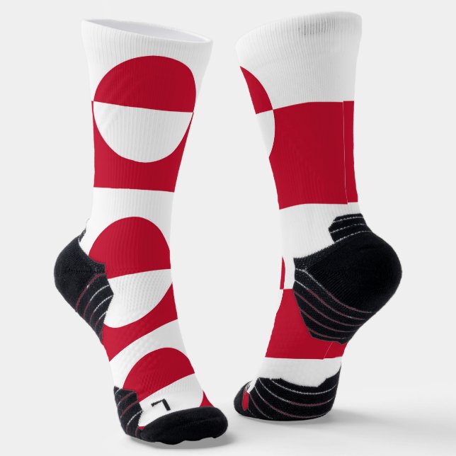 Chaussette Écran sportif avec drapeau du Groenland (Angulaire)