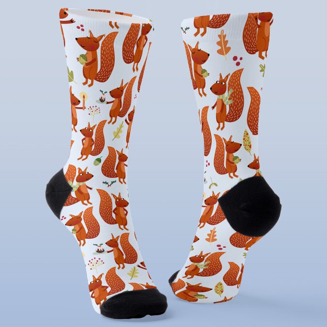 Chaussette Écureuil (Fun Squirrel pattern socks)