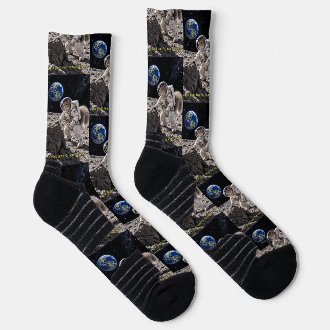 Chaussette Écureuil dans l'espace (Droite)