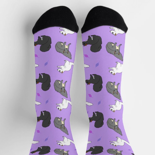 Chaussette Écureuil violet (Haut)