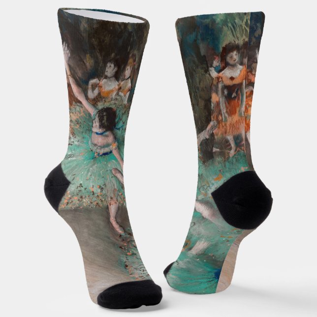 Chaussette Edgar Degas - Danseuse basculant / Danseuse verte (Angulaire)
