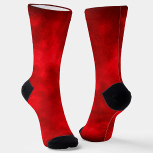 Chaussette Effet nuage rouge Sock d'équipage durable