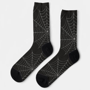 Chaussette Éffrayant Halloween Party Spiderweb en noir
