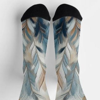 Chaussette Élégance Bleu Poussiéreux en Acrylique