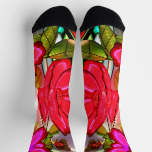 Chaussette Élégance électrique en rose