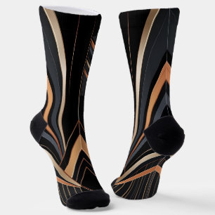 Chaussette Élégance Géométrique Métallique Art Déco