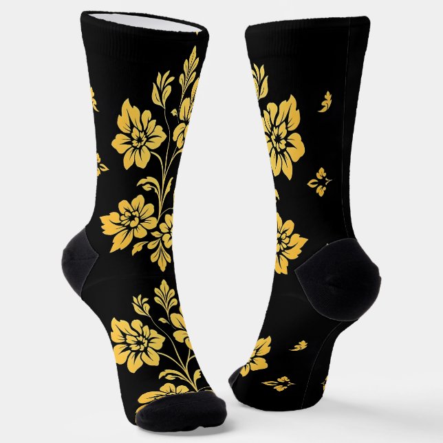 Chaussette Elégant Floral Luxe Collection Moderne (Angulaire)