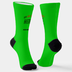 CHAUSSETTE ÉLÉGANT MODERNE PERSONNALISÉ LIME VERT VÉRIFIÉ MAR